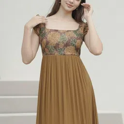 Ethniclook Floral Print Flutter Sleeve Ruffled A-Line Midi Dress image 3