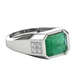 RRVGEM 4.25 Ratti 3.60 KT Emerald Finger Ring-picture-30