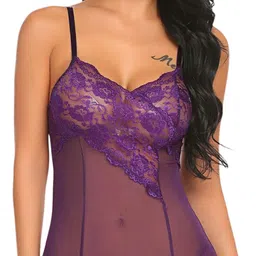 LEADWORT Self Design Shoulder Straps Baby Doll image 2