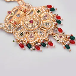 Rozy Styles Artificial Pearl & Kundan Studded Jewellery Set image 3