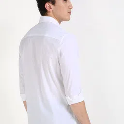 Calvin Klein Jeans Men Spread Collar Solid Cotton Casual Shirt image 4