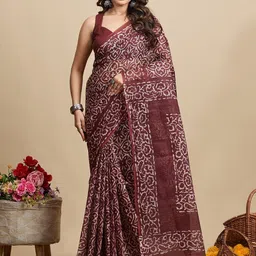 SHANVIKA Batik Pure Cotton Saree-image-5