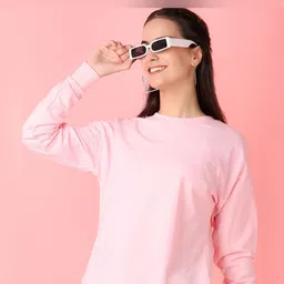 V-Mart Women Floral Solid Round Neck T-shirt-picture-22