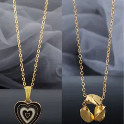 Birado Jewellery Set Of 2 Stainless Steel Gold-Plated Minimal Chains-picture-18