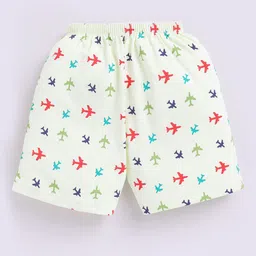 MooNKids Infants Pack Of 3 Printed Pure Cotton Boyshort Briefs MK_Brief_3 beig pch ylw image 2