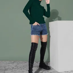 Maheshvi Women High Neck Full Sleeves Top image 3