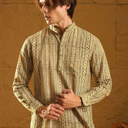 DENNISON Men Ethnic Motifs Printed Floral Kurta-picture-15
