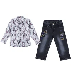 BAESD Boys Printed Shirt with Trousers-picture-53