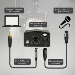 amg music BM800 Studio Condenser Mic Kit with Phantom Power for Gaming & YouTube Microphone image 4