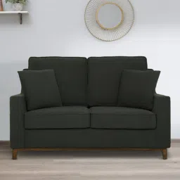 woodsworth from pepperfry Diego Fabric 2 Seater Sofa In Charcoal Grey Colour-picture-36