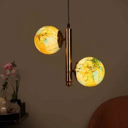 eliante by jainsons lights Harmony Gold Iron Hanging Light image 3