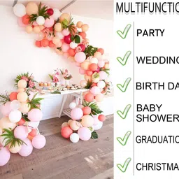 musbu Solid Balloon Party Decorating Arch Strip, Glue dots, Curling Ribbon & Flower Holder Balloon Bouquet image 5