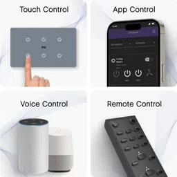 iotics Smart Touch Switch for 6 Lights, Remote, Mobile App, Alexa & Google Home Smart Switch image 2