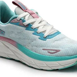 action KIA-208 WHITE-SKY-BLUE Comfortable Trendy Stylish Sports Lace-Up Running Shoes For Women image 2