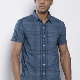 AMERICAN EAGLE OUTFITTERS Classic Fit Checked Seersucker Casual Shirt image 1