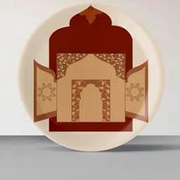 nestroots Beige & Brown Printed Ceramic Wall Decor-image-34