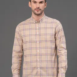 Red Tape Men Button Down Checked Casual Shirt-picture-20