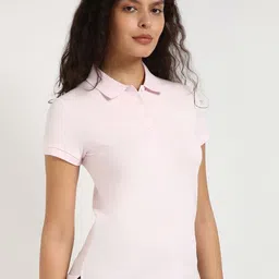 Tommy Hilfiger Women Polo Collar Pockets Slim Fit T-shirt-image-65