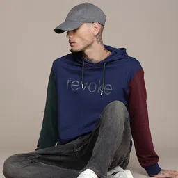 WROGN Typography Printed Slim Fit Hooded Sweatshirt image 2