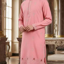 SZN Men Ethnic Motifs Embroidered Thread Work Kurta image 4
