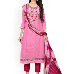 Maroosh Floral Yoke Design Beads & Stones Unstitched Dress Material image 1