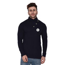 BEYOU FASHION Men High Neck Solid Slim Fit T-shirt-picture-32