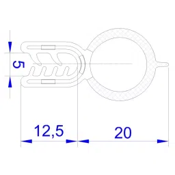RS PRO Black EPDM Edge Protection, 20m Model No 1752560 (1 Roll of 20 m) image 3
