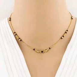 Anouk Gold-Plated Artificial Stones and Beads Mangalsutra image 2