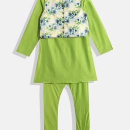 Twisha Boys Kurta & Pyjamas With Waistcoat-picture-14