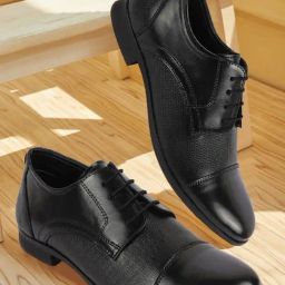Fausto Men's Black Derby Shoes-picture-38