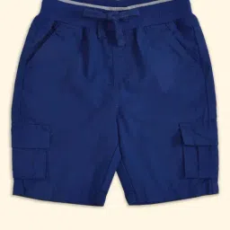 Pantaloons Baby Kids Navy Cotton Regular Fit Shorts-image-6