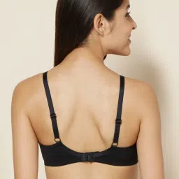 Enamor Black Non Wired Non Padded Full Coverage Bra image 2