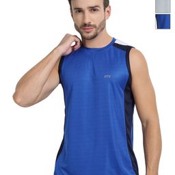 FTX Pack Of 3 Colourblocked Round Neck Sleevesless T-shirts-picture-10