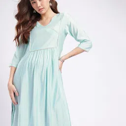 fusion by glitchez Pleated Emebllished Kurta-picture-22