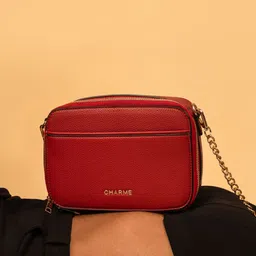 Charme Non-Detachable Adjustable Strap Structured Sling Bag image 4