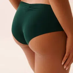 La Vie En Rose Green Microfiber Invisible Hiphugger Panties image 2