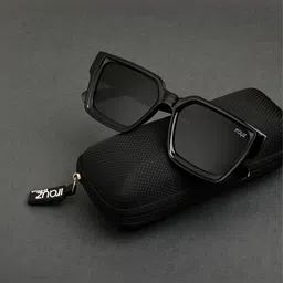 Irayz Men Black Lens & Black Square Sunglasses with-image-13