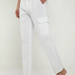 NEVER NEUD Men Relaxed Cargos Trousers image 4