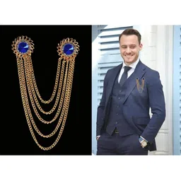 Curren Rose Gold-Plated Hanging Chain Brooch image 4