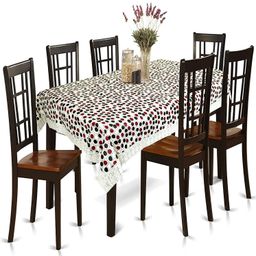 Dakshya Industries PVC Waterproof 6 Seater Dining Table Cover - Multicolor-picture-20