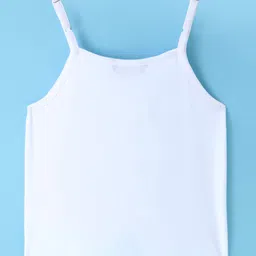 Pine Kids Woven Half Sleeves Floral Printed Top with Solid Colour Vest - White & Pink image 3