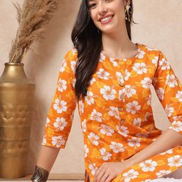 KALINI Floral Print Cotton Top-picture-26