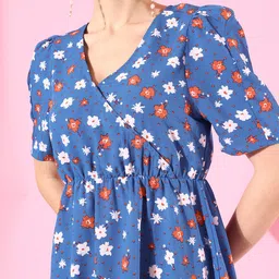 Mast & Harbour Floral Print Wrap Mini Dress image 4