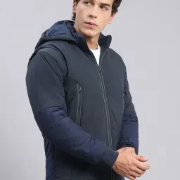 Monte Carlo Navy Regular Fit Hooded Jacket image 4