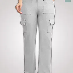 LOVO Girls Pack of 2 Relaxed Straight-Fit Mid-Rise Cargos Trousers-picture-54