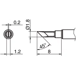 Hakko Soldering Iron Replacement Tip T52 series K Type For FX-9706, T52-K image 2