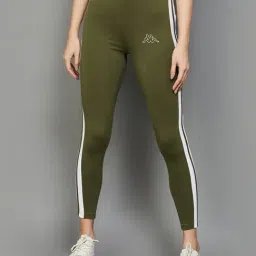 KAPPA Olive Green Striped Tights-picture-12