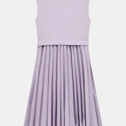 Guess Purple Pleated Flared Fit Dress image 2