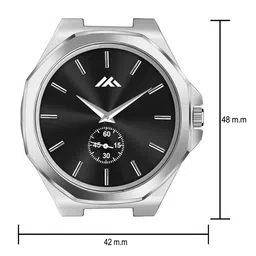 LUXURIT Men Patterned Dial & Stainless Steel Straps Analogue Chronograph Watch LXMT-841 image 4