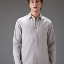 Banana Club Men Classic Slim Fit Opaque Casual Shirt-picture-26